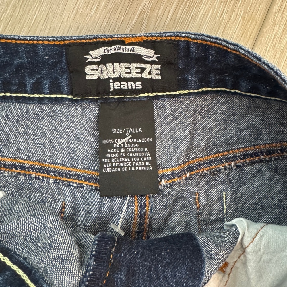 Squeeze Y2K Denim Pencil Skirt Size 7. Y2K, 90s NWOT - Picture 2 of 8